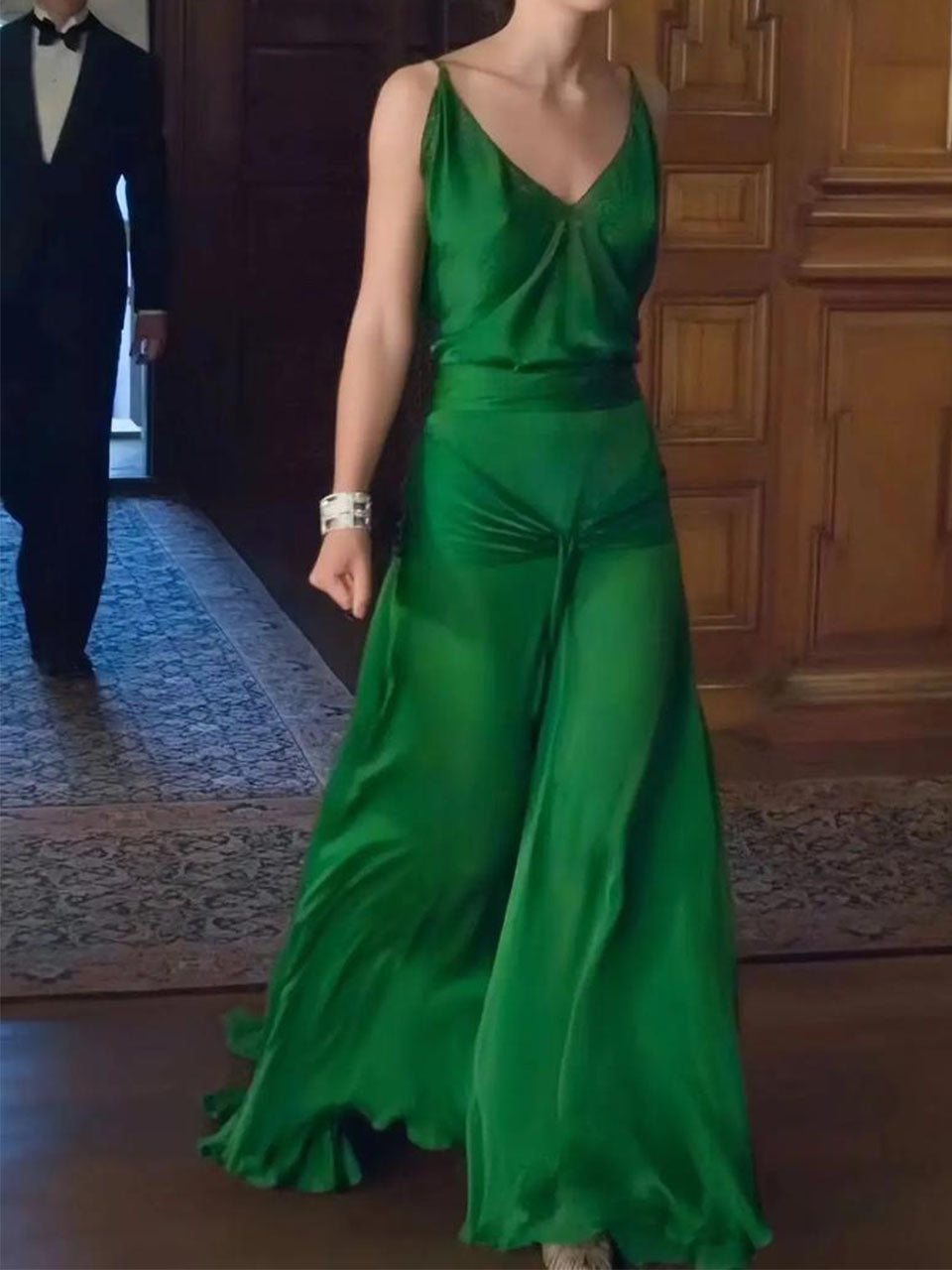 Keira Knightley Same Style Green Vintage Evening Dress in Movie Atonement