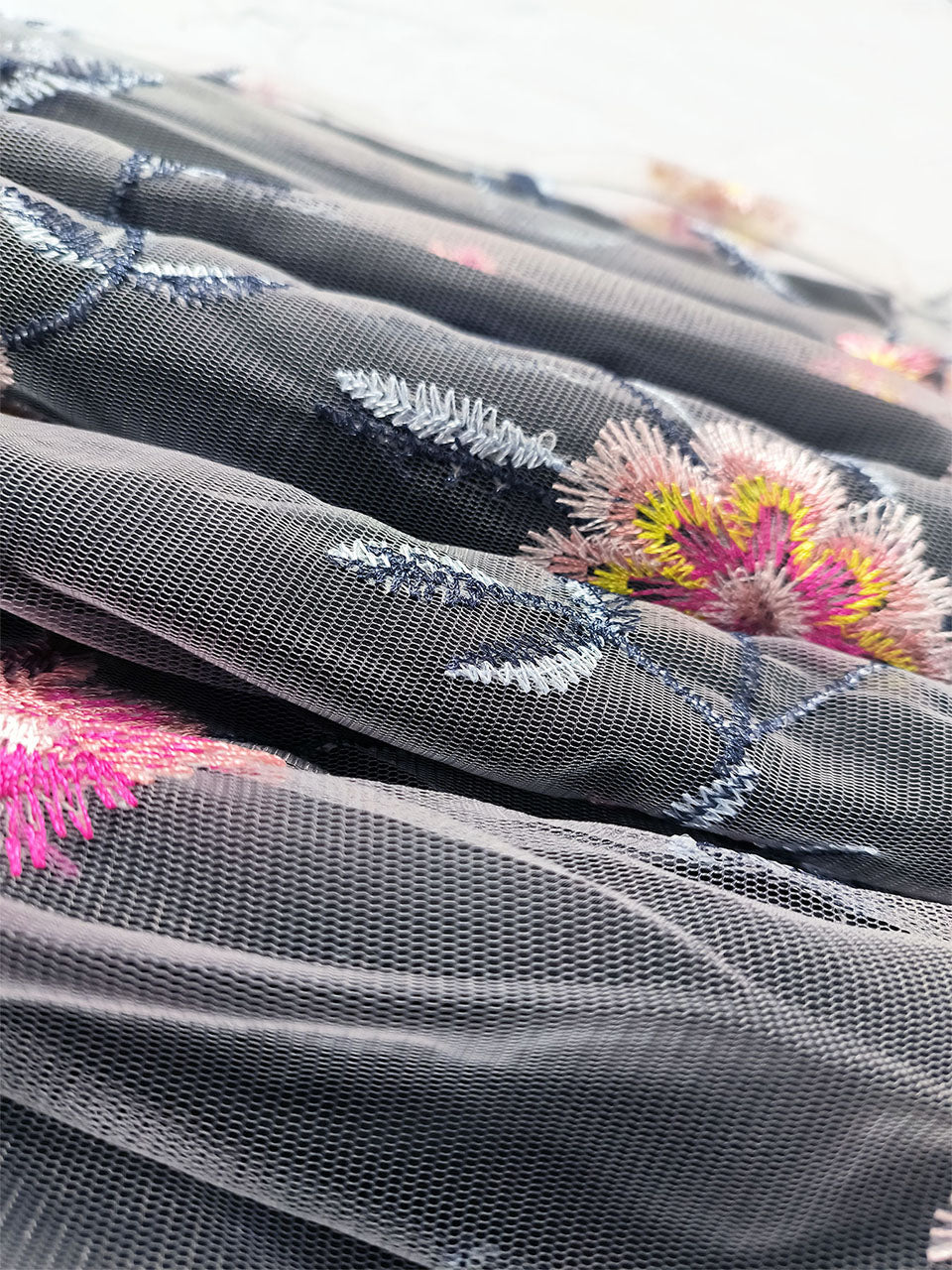 Black Floral Strap Lace 1950s Vintage Swing Dress