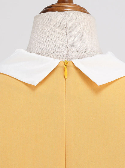 2PS Baby Blue Peaked Collar Short Sleeve 1950S Coat With Strap Vintage Dress Inspired By Mrs. Maisel